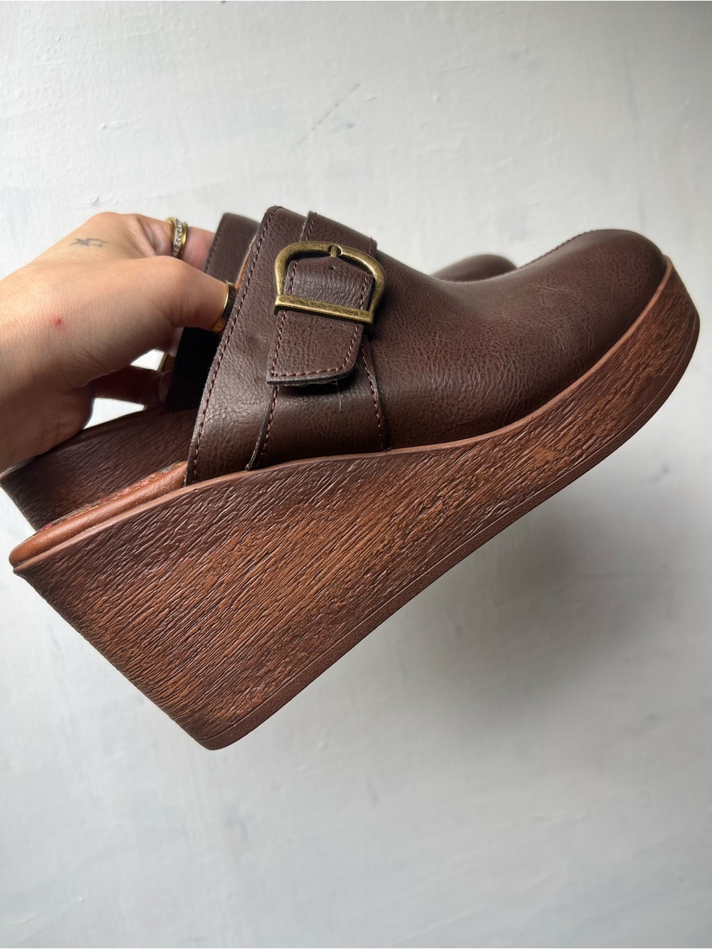 boc Brown Wedge Platform Clog (8)